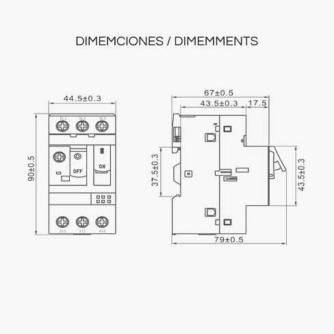 AOV-ME16 | Disyuntor للمحرك 9A-14A | جوارداموتور 220 فولت | زر التشغيل اليدوي للمحرك| تيار متردد 50/60 هرتز، 690 فولت | مونتاج أون رييل دين | حماية المحرك | الحماية الحرارية المغناطيسية in Saudi Arabia