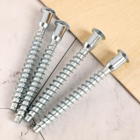 100PCS M7x70mm Hex Socket Countersunk Head Self Tapping Connecting Screws Allen Flat Head Furniture Confirmat Screws Carbon Steel Zinc Plated in Saudi Arabia