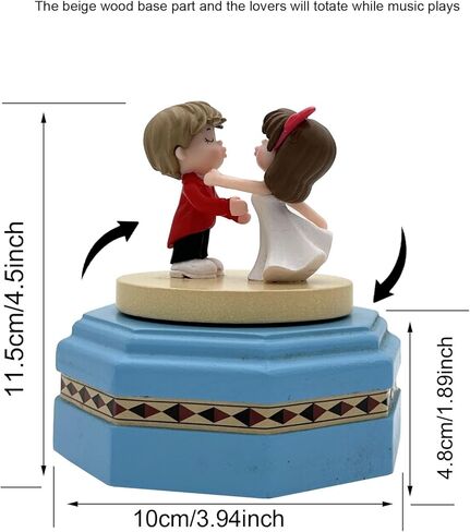 Pursuestar You are My Sunshine Music Box Dancing With You، هدايا موسيقية دوارة من الخشب الأزرق لمحبي النساء والفتيات والصديقة والزوجة والزوج وعيد الحب والزفاف in Kuwait