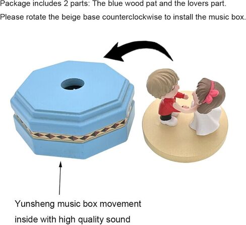 Pursuestar You are My Sunshine Music Box Dancing With You، هدايا موسيقية دوارة من الخشب الأزرق لمحبي النساء والفتيات والصديقة والزوجة والزوج وعيد الحب والزفاف in Kuwait