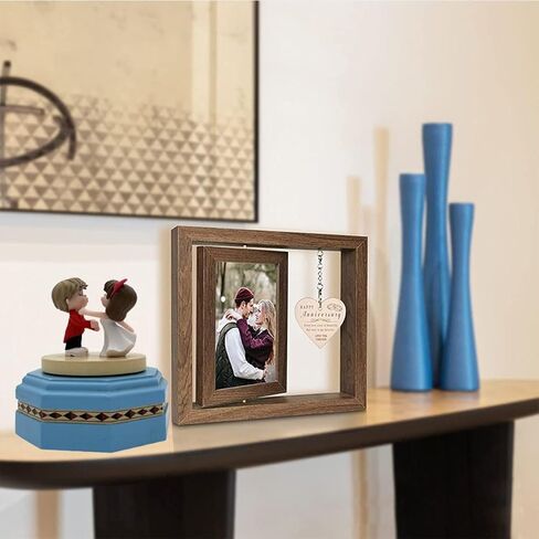 Pursuestar You are My Sunshine Music Box Dancing With You، هدايا موسيقية دوارة من الخشب الأزرق لمحبي النساء والفتيات والصديقة والزوجة والزوج وعيد الحب والزفاف in Kuwait