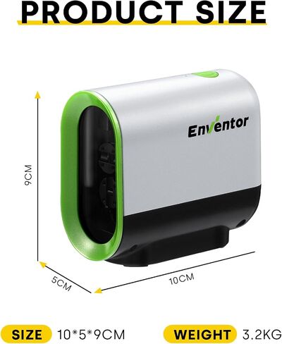 ENVENTOR Green Laser Level, 164FT USB Rechargeable Li-ion Battery 360° Self Leveling Laser Level for Wall Picture Hanging, Waterproof Cross Line Laser Tool Outdoor with Pulse Mode, Magnetic Base in Saudi Arabia