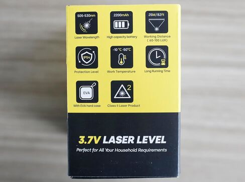 ENVENTOR Green Laser Level, 164FT USB Rechargeable Li-ion Battery 360° Self Leveling Laser Level for Wall Picture Hanging, Waterproof Cross Line Laser Tool Outdoor with Pulse Mode, Magnetic Base in Saudi Arabia