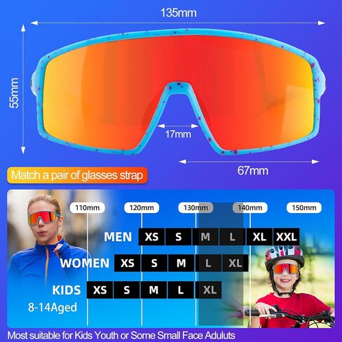 Kids Sunglasses for Boys Girls,Youth Baseball Sunglasses Softball Sun Glasses UV400,Cycling Glasses Running Sunglasses in Saudi Arabia