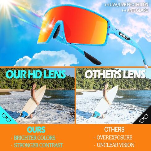 Kids Sunglasses for Boys Girls,Youth Baseball Sunglasses Softball Sun Glasses UV400,Cycling Glasses Running Sunglasses in Saudi Arabia