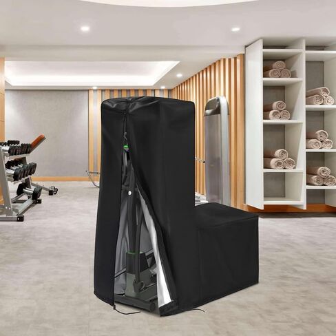 Elliptical Cover Waterproof Elliptical Exercise Machine Cover Exercise Trainer Protective Cover for Indoor Outdoor Use (Black, 71''L x 29''W x 65''H) in Kuwait
