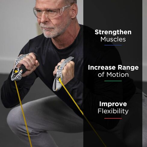TheraBand Resistance Tubes, Professional Latex Elastic Tubing with Soft Handles, Full Body Exercise, Physical Therapy, Lower Pilates, At-Home Workouts, & Rehab, 48 Inch, Yellow, Thin, Beginner Level 2 in Saudi Arabia