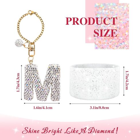Water Bottle Accessories Set for Stanley Cup 30&40Oz, Letter Charms, Diamond Straw Topper, Glitter Silicone Boot & Sticker, Bow Straw Cover in Saudi Arabia