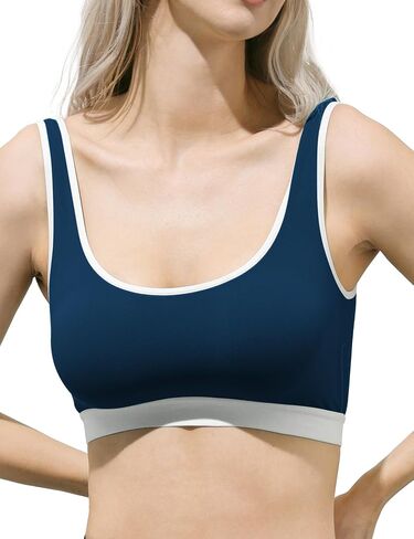 SIXIM Seamless Womens U Back Sports Bra - Scoop Neck Low Impact Wireless Sports Bra Yoga Cami Padded Workout Bra in Saudi Arabia
