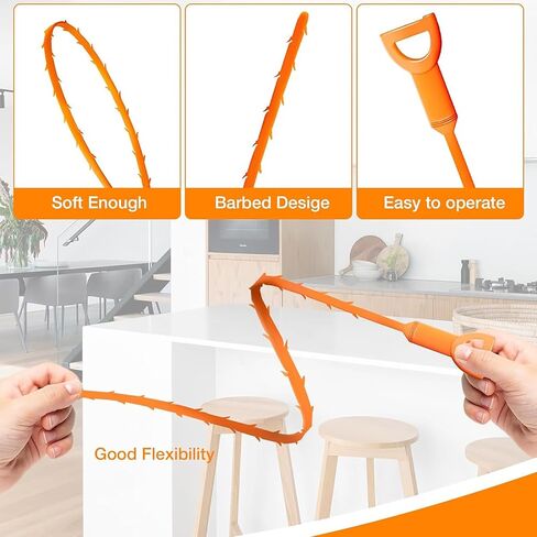 6Pcs Drain Clog Remover Tool, drain snake hair drain clog remover, 20 Inch toilet snake, plumbing snake for Sewer, Kitchen Sink, Bathroom Tub, Toilet. in Saudi Arabia