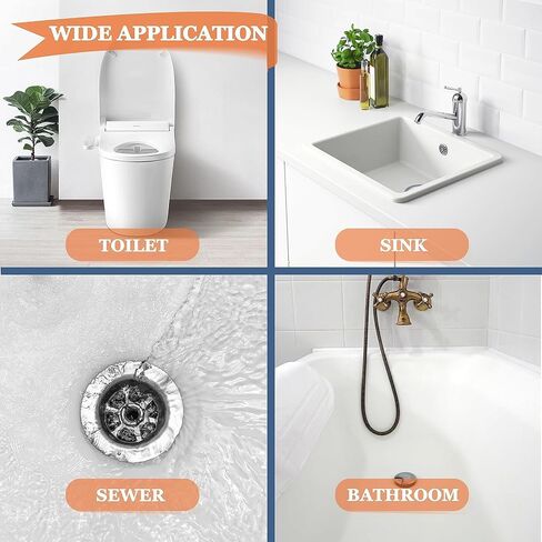 6Pcs Drain Clog Remover Tool, drain snake hair drain clog remover, 20 Inch toilet snake, plumbing snake for Sewer, Kitchen Sink, Bathroom Tub, Toilet. in Saudi Arabia