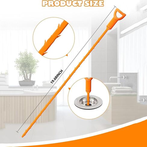6Pcs Drain Clog Remover Tool, drain snake hair drain clog remover, 20 Inch toilet snake, plumbing snake for Sewer, Kitchen Sink, Bathroom Tub, Toilet. in Saudi Arabia