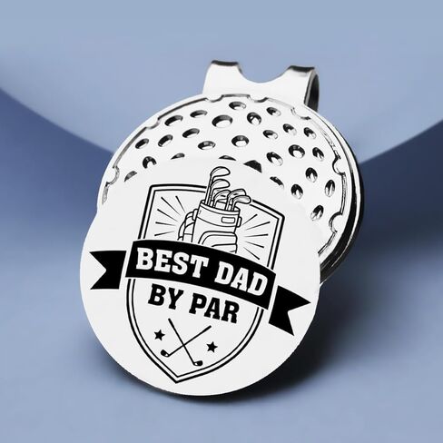 TSUYAWU Best Dad by Par Golf Ball Marker - قلم جولف مضحك للأب مع مشبك قبعة مغناطيسي هدية مبتكرة للجولف - هدايا إكسسوارات الجولف للأب الأب الأب لاعب الجولف لمحبي الجولف in Kuwait