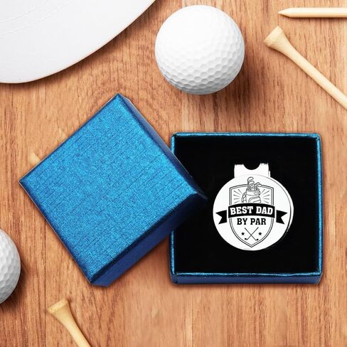 TSUYAWU Best Dad by Par Golf Ball Marker - قلم جولف مضحك للأب مع مشبك قبعة مغناطيسي هدية مبتكرة للجولف - هدايا إكسسوارات الجولف للأب الأب الأب لاعب الجولف لمحبي الجولف in Kuwait