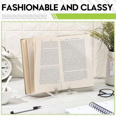 Jetec 4 Pcs Acrylic Book Easel Stand Clear Easels Acrylic Display Stands Book Holder Stand Acrylic Plate Stand for Picture Artworks Tablet Decorative Plate Photo Music Sheets, 4 x 6 x 6 Inch in Saudi Arabia