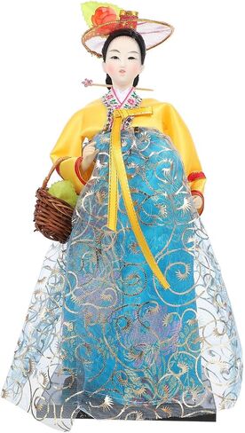 Abaodam Handmade Doll Decoration for Home Decoraciones para Salas De Casa Traditional Hanbok Dolls De Los Muertos 2022 Looks Signature Asian Decorations Doll Decor South Korea Wedding in Saudi Arabia