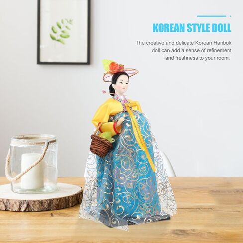 Abaodam Handmade Doll Decoration for Home Decoraciones para Salas De Casa Traditional Hanbok Dolls De Los Muertos 2022 Looks Signature Asian Decorations Doll Decor South Korea Wedding in Saudi Arabia