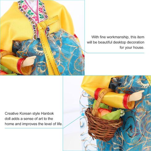 Abaodam Handmade Doll Decoration for Home Decoraciones para Salas De Casa Traditional Hanbok Dolls De Los Muertos 2022 Looks Signature Asian Decorations Doll Decor South Korea Wedding in Saudi Arabia