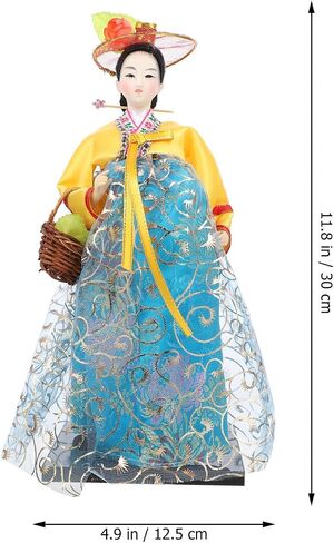 Abaodam Handmade Doll Decoration for Home Decoraciones para Salas De Casa Traditional Hanbok Dolls De Los Muertos 2022 Looks Signature Asian Decorations Doll Decor South Korea Wedding in Saudi Arabia