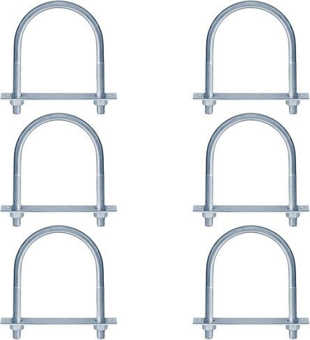 6 قطع مشبك على شكل حرف U، العرض الداخلي: 114.3 ملم يقبل لأنبوب OD 4-1/2 بوصة، جهاز تثبيت مشبك على شكل حرف U مع صامولة ولوحة وغسالة in Kuwait