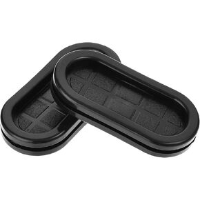 uxcell Rubber Grommet Oval Double-Sided Mount Size 48 x 20 mm for Wire Protection 10pcs