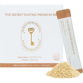 K-Nutra The Secret Enzyme Premium 100 (5.3oz, 50 Sticks) - Premium Digestive Multi Enzymes, Bloating Relief, Digestive Health. Probiotics, ACV.