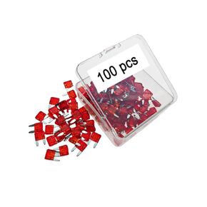 (100 Pcs) 10Amp, 10A Mini Blade Fuse, 10 Mini Car Fuses, 10A Mini Fuses, car mini fuses, Mini Blade Car Fuse,AutomotiveFuses and 4 Fuse puller ATC/ATO Fast Blow for Automotive Car Truck SUV