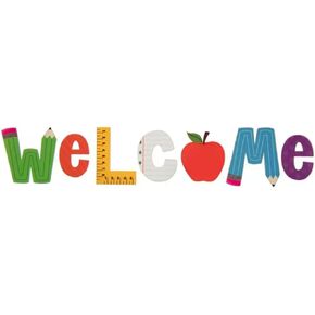 Welcome Classroom Door Cutout Decorations - Classroom Wall Door Bulletin Board Decor - 7 Piece