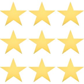 MECCANIXITY Glitters Star Cutouts Paper Five Star Confetti Cutouts for Birthday Party Classroom Wedding Bulletin Board Wall Decorations 6.3 Inches,(Golden) Pack of 40