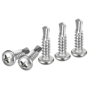 #10x3/4" Pan Head Self Drilling Screws - 300Pack - 410 Stainless Steel Phillips Drive Self Tapping Sheet Metal Screws