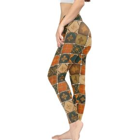 Irisjudy Hawaii Floral Women's Long Leggings, Van Gogh Art High Waist Workout Tight, Cute Girl Stretchy Soft Tights Plus Size