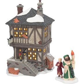 Department 56 Porcelain Dickens Village a Christmas Carol Visiting The Miner's Home Building and Figurine Set, 7.87 Inch, Multicolor