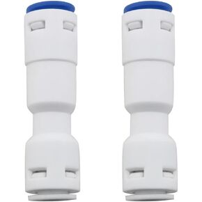 Check Valve DGZZI 2PCS 3/8" One Way Push Fit Straight Quick Connect Check Valves for RO Pure Water Reverse Osmosis System, 3/8Inch Push to Connect One Way Check Valve