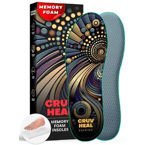 Memory Foam Shoe Inserts - for Men and Women - Extra Cushion Insoles - Soft and Comfortable (Men 9 - Women 10)