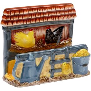 A Day in the Country Rooster Napkin Holder, 5-1/4 by 4-1/8-Inch