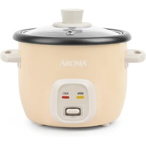 AROMA® Mini Rice Cooker, 2-Cup (Uncooked) / 4-Cup (Cooked), Grain Cooker, Soup Maker, Oatmeal Cooker, Auto Keep Warm, 1 Qt, Light Green