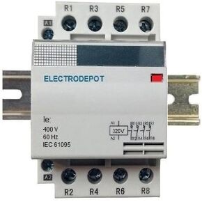40 Amp 4 Pole NC Normally Closed Lighting Contactor IEC 120V Coil 934004 40A, 30A