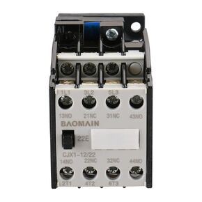 Baomain AC Contactor CJX1-12/22 3 Pole 2NO+2NC 660V 20A Coil 220V