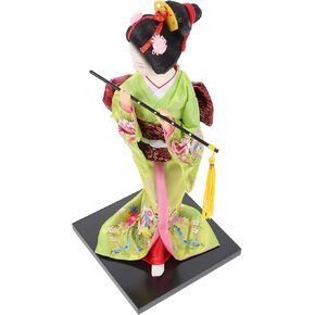 Totority Japanese Decor Maiko Doll Geisha Kabuki Dolls Japanese Kimono Collectible Figure 12 inch Kimono Geisha Doll Statue Sculpture for Home Office Bookshelf Desktop Samurai Doll Vintage Home Decor