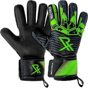 Rectrix Bold Goalkeeper Gloves - Fingersave Protection - German Latex - Negative Cut - Youth & Adult Sizes - for Soccer