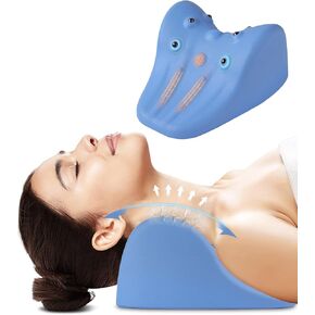 BORPEIN Neck and Shoulder Relaxer,Neck Stretcher with Magnetic Therapy, Cervical Traction Device for TMJ Pain Relief and Muscle Relax, Cervical Spine Alignment Chiropractic Pillow