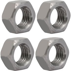 uxcell 4pcs M20 Thread 2.5mm Pitch Metric Carbon Steel Left Hand Hex Nut