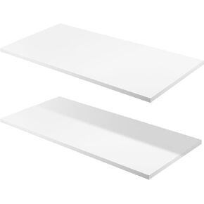 Cabinet Shelf Melamine White Floating Shelves Wood Shelves for Wall Wooden Storage Display Shelf Board for Bathroom Bedroom Kitchen Garage, 5/8 Inch Thick(24 x 14 Inch,2 Pcs)