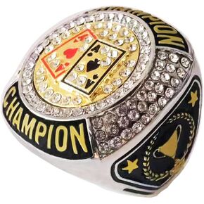 Poker Champion Ring Trophy Award Winner MVP Collectible Gift Championship Ring