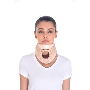 Cervical Cervical Collar - 2 Piece Neck Brace for Restricting Cervical Motion - Relieving Neck Pain, Discomfort, & Pressure. Soft Comfortable Material With Stong Velcro