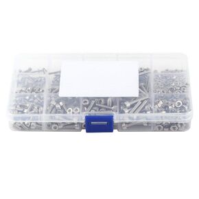 480PCS M2 M3 M4 Screws and Nuts Assortment Kit,Stainless Steel Hex Socket Head Bolt Nuts Assortment Kit,Resistant to and,for Home,Office Appliance,Machinery,Furniture