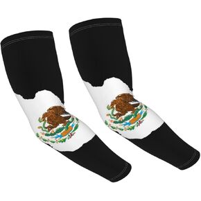 ASYG Cute Mexico Flag Arm Sleeves for Men or Women Mexican Cooling Sports Sleeve for Basketball Golf Football