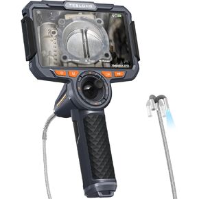Teslong 3.9mm 4-Way Articulating Borescope with Light, 6'' IPS Endoscope Inspection Camera with 360 Articulated Probe, Flexible Automotive Mechanics Gadgets Fiber Optic Scope Cam (0.15inch-5FT)