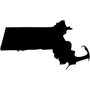 Massachusetts BAY State Boston Pride Decal Sticker - Black 5" Vinyl Decal for Cars,Laptops