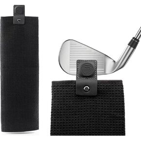 Brute Strength - Magnetic Golf Towel - Black - 1X Microfiber Golf Towel with Deep Waffle Pockets - Golf Accessories - Fitness Towel